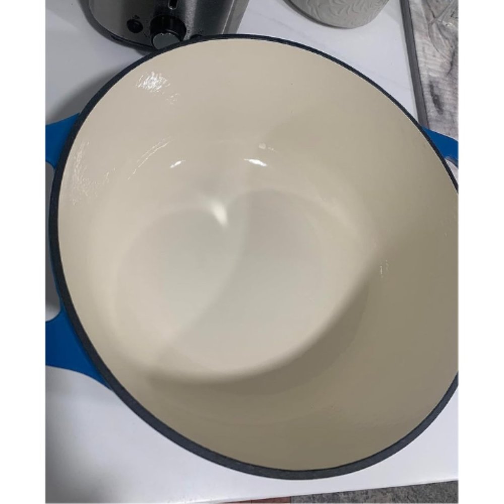 6-Quart Blue Basics Enameled Cast Iron Covered Round Dutch Oven - Picture 3 of 8